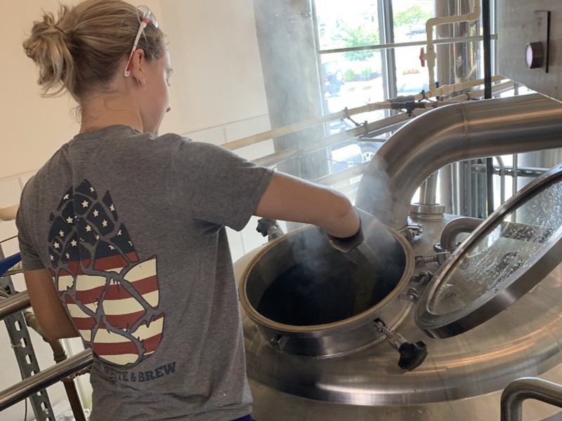 Graduating at the end of the spring semester, Samantha Martin will become the first female brewer in Crooked Hammock Brewery’s young history.