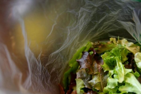 lettuce in a plastic bag. photo CC-licensed by Sharyn Morrow