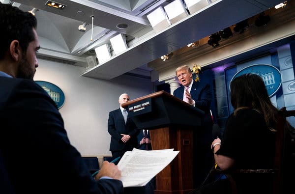 President Trump appeared to offer medical advice on Saturday, suggesting people should try hydroxychloroquine, a malaria drug, for coronavirus.