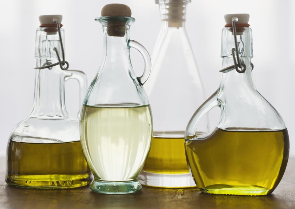 Bottles of various cooking oils