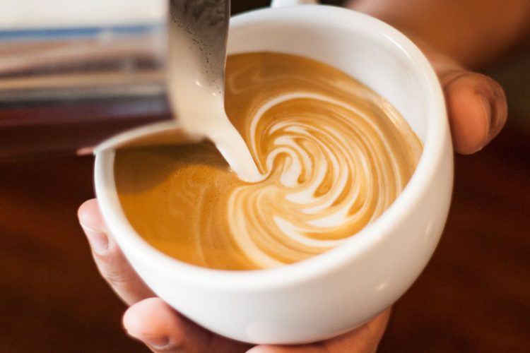 plant-based milk in coffee